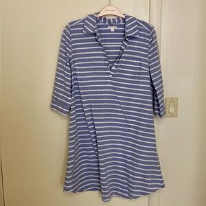 Gap Maternity Blue and White Stripe Shirt Dress Medium - Excellent Condition